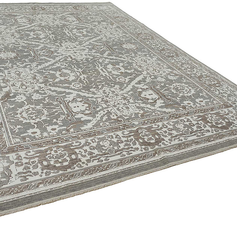 New Hand Knotted Oushak Inspired Rug - K0093324