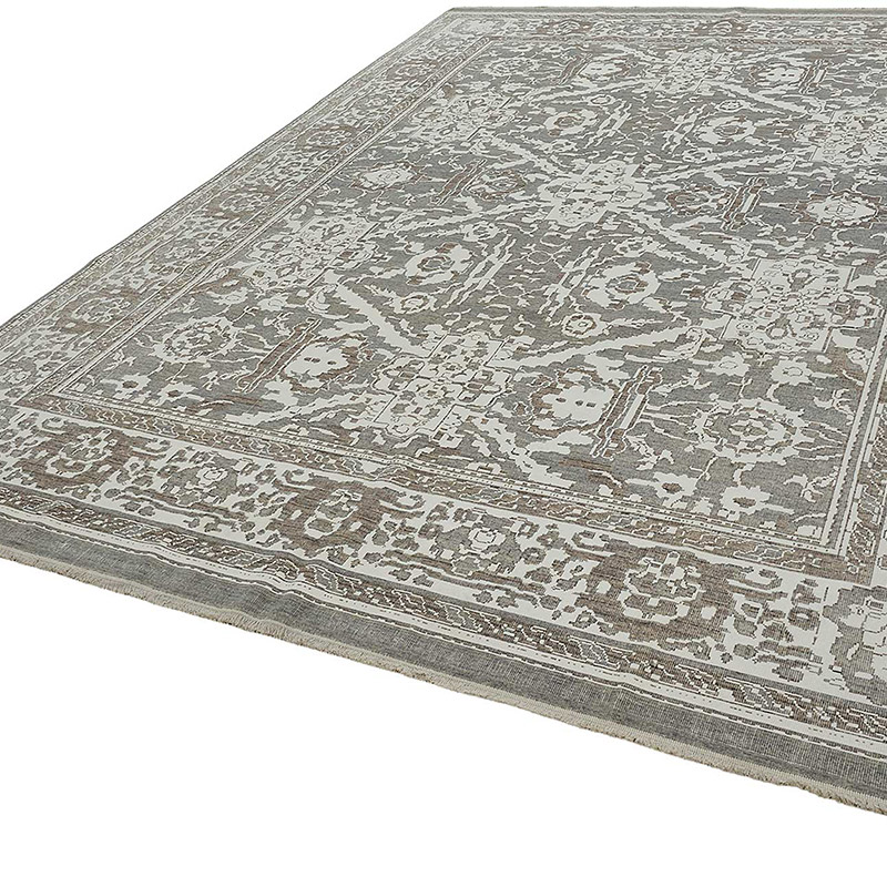 New Hand Knotted Oushak Inspired Rug - K0093324