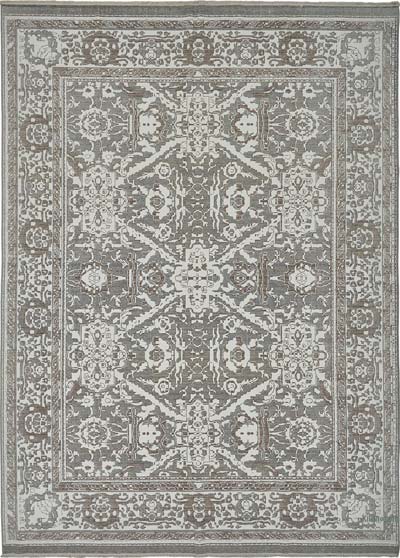 New Hand Knotted Oushak Inspired Rug