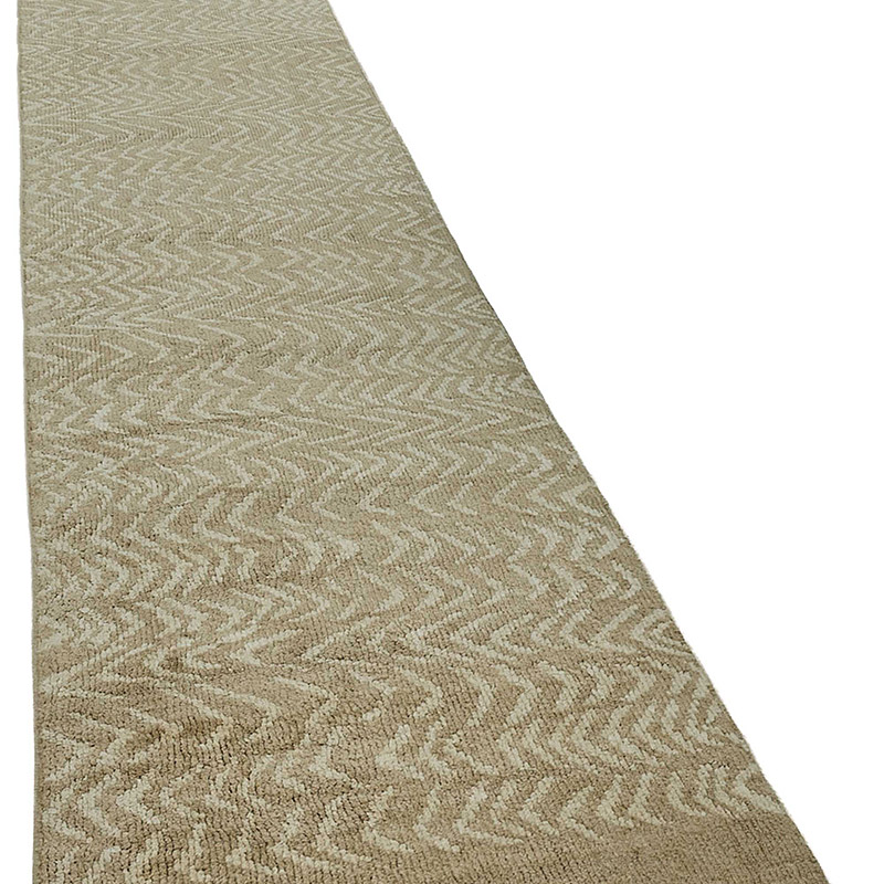 New Contemporary Hand-Knotted Runner - K0093330