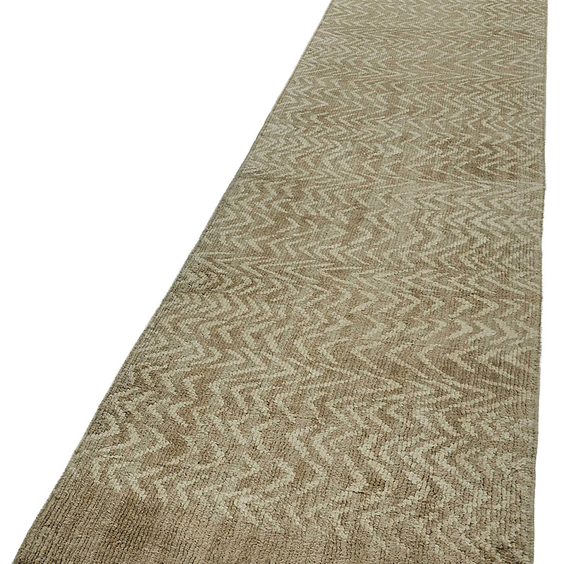 New Contemporary Hand-Knotted Runner - K0093330