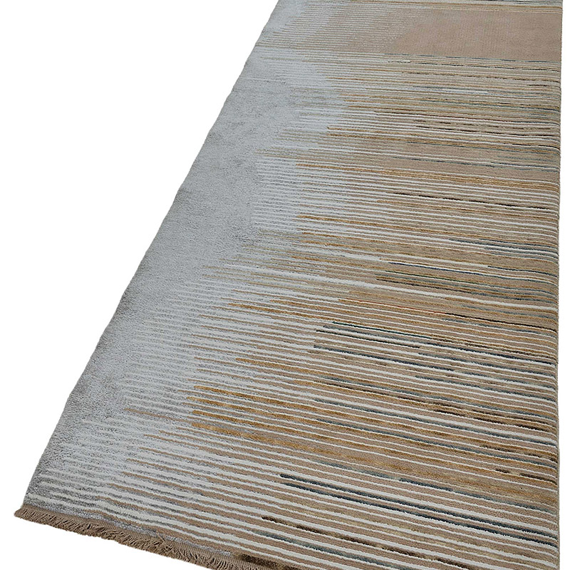 New Contemporary Hand-Knotted Runner - K0093331