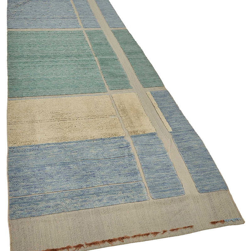 New Contemporary Hand-Knotted Runner - K0093337