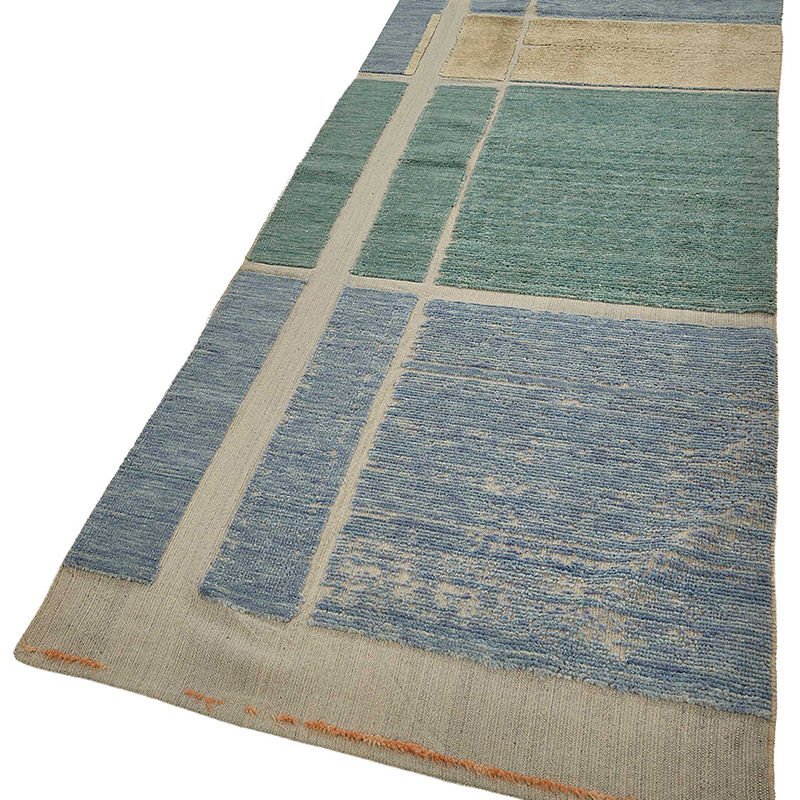 New Contemporary Hand-Knotted Runner - K0093337