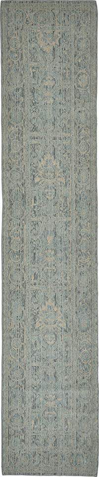 New Hand Knotted Oushak Inspired Runner