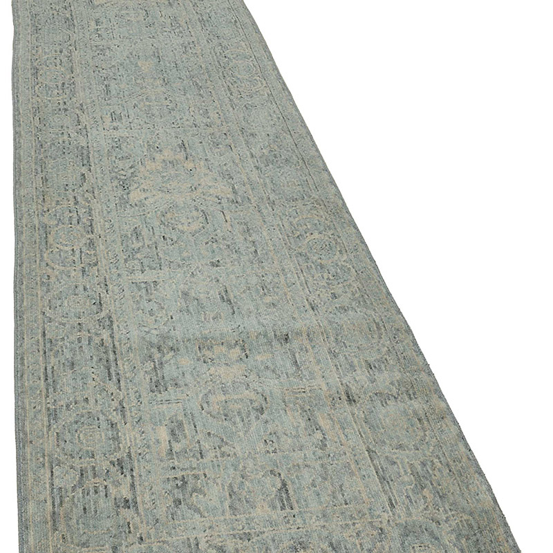 New Hand Knotted Oushak Inspired Runner - K0093343