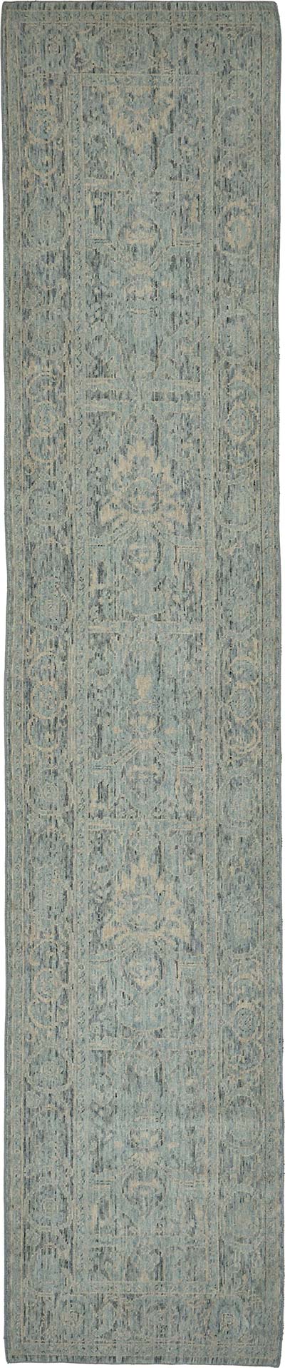 New Hand Knotted Oushak Inspired Runner