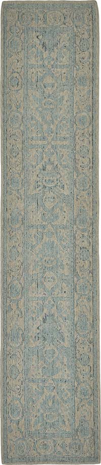 New Hand Knotted Oushak Inspired Runner