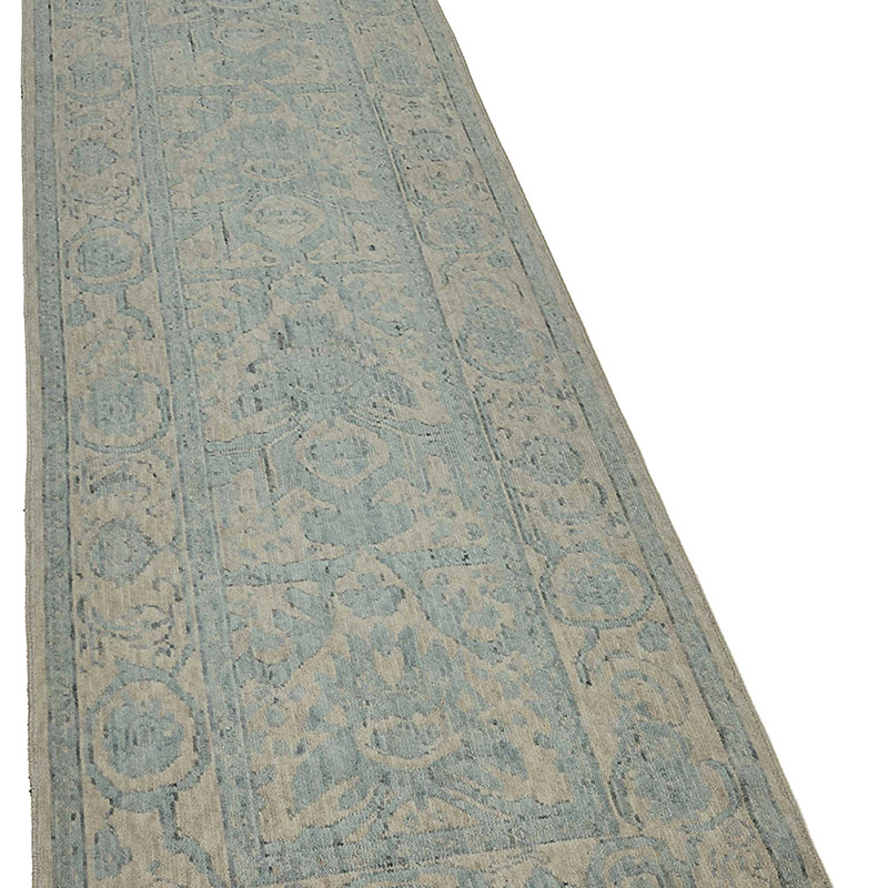 New Hand Knotted Oushak Inspired Runner - K0093344