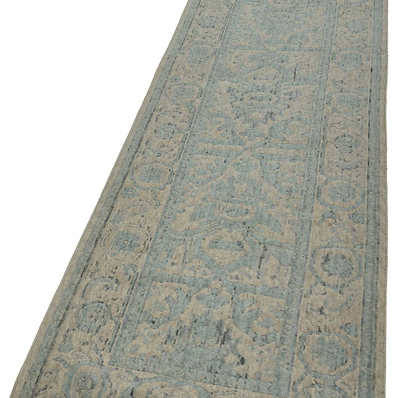 New Hand Knotted Oushak Inspired Runner - K0093344
