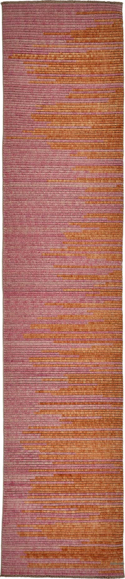 New Contemporary Hand-Knotted Runner