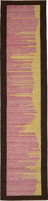 New Contemporary Hand-Knotted Runner