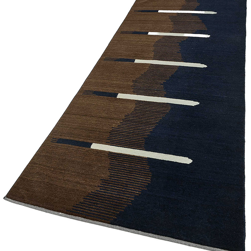 New Contemporary Hand-Knotted Runner - K0093349