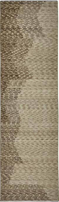 New Contemporary Hand-Knotted Runner