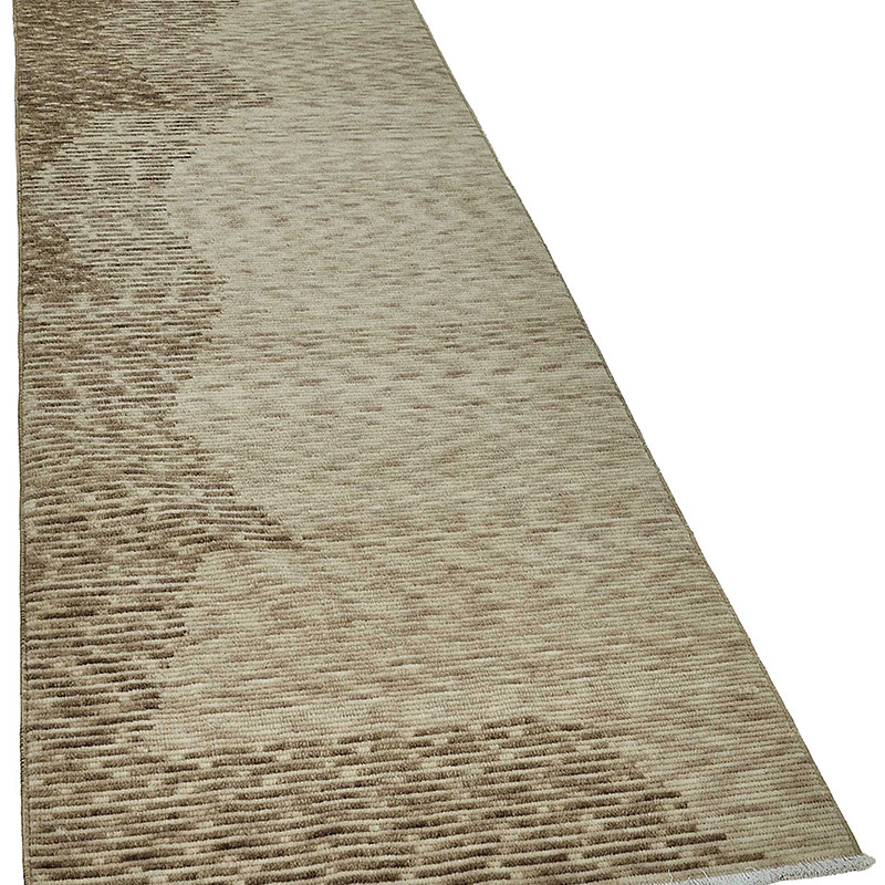 New Contemporary Hand-Knotted Runner - K0093350
