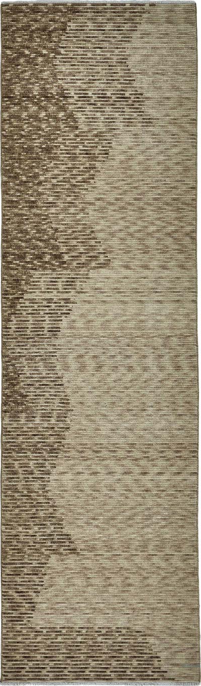 New Contemporary Hand-Knotted Runner