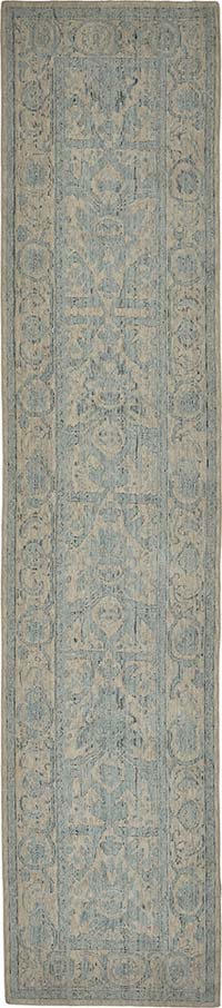 New Hand Knotted Oushak Inspired Runner