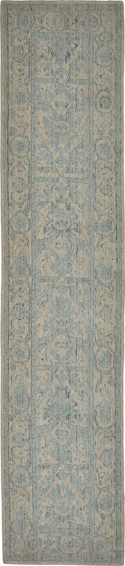 New Hand Knotted Oushak Inspired Runner