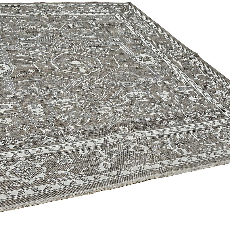 Alfombra Nueva Anudada a Mano de Inspiración Oushak - K0093352