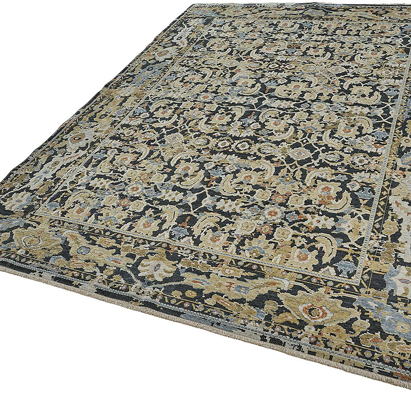 Alfombra Nueva Anudada a Mano de Inspiración Oushak - K0093353