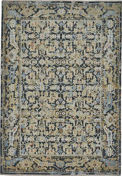 New Hand Knotted Oushak Inspired Rug