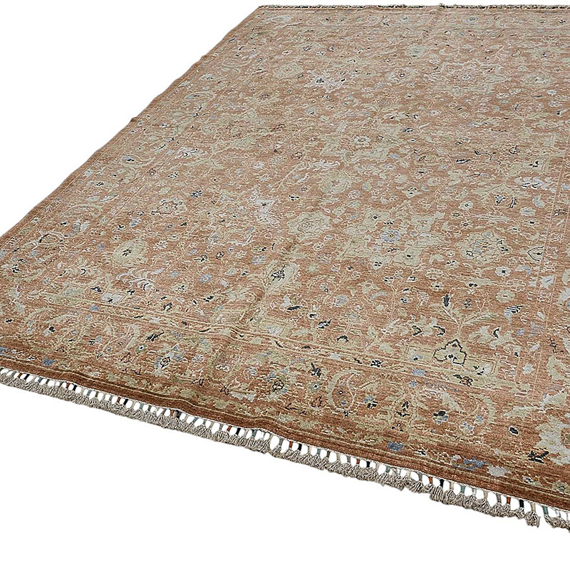Alfombra Nueva Anudada a Mano de Inspiración Oushak - K0093354