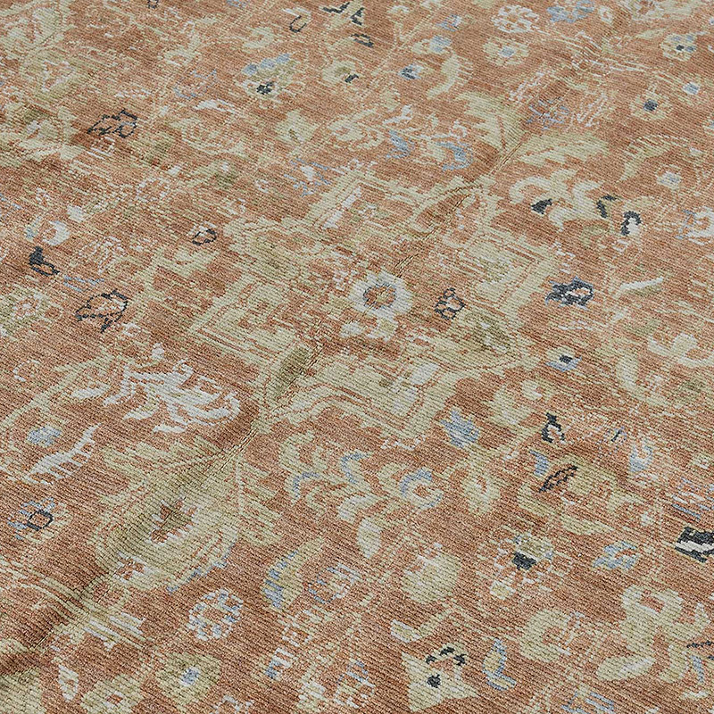 Alfombra Nueva Anudada a Mano de Inspiración Oushak - K0093354