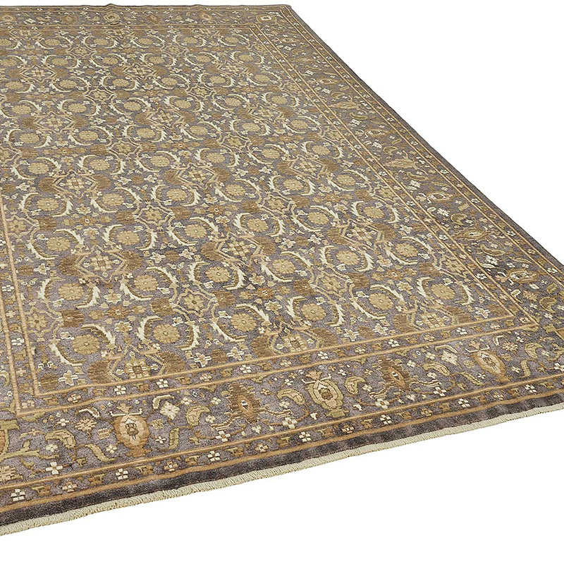 Alfombra Nueva Anudada a Mano de Inspiración Oushak - K0093355