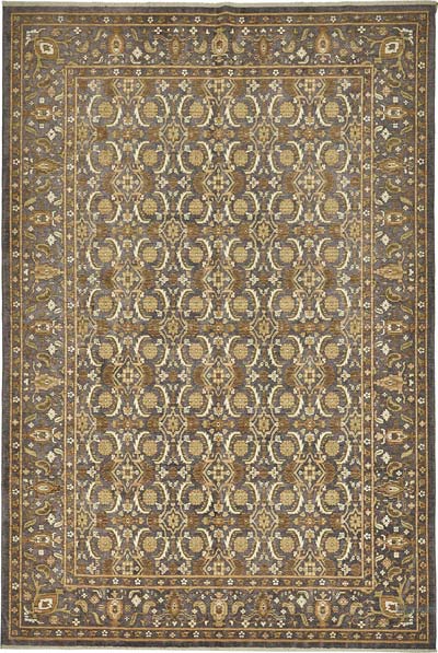New Hand Knotted Oushak Inspired Rug