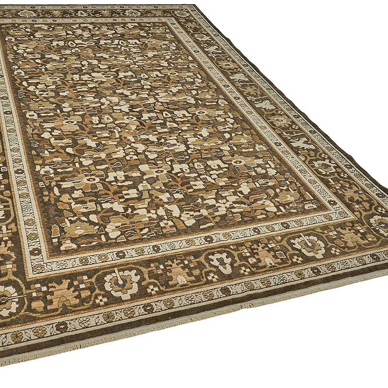 New Hand Knotted Oushak Inspired Rug - K0093356