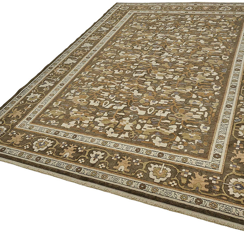 New Hand Knotted Oushak Inspired Rug - K0093356