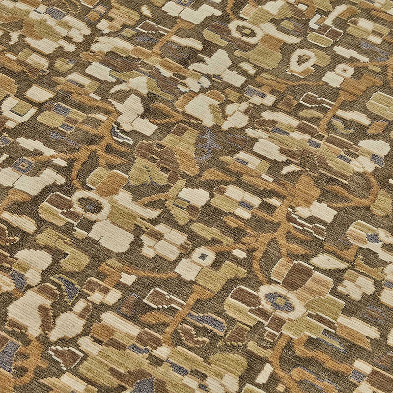 New Hand Knotted Oushak Inspired Rug - K0093356
