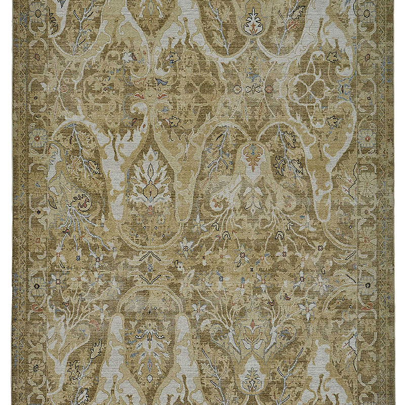 New Hand Knotted Oushak Inspired Rug - K0093368