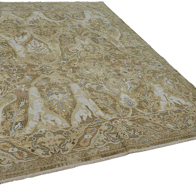 New Hand Knotted Oushak Inspired Rug - K0093368