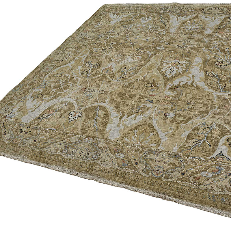 New Hand Knotted Oushak Inspired Rug - K0093368