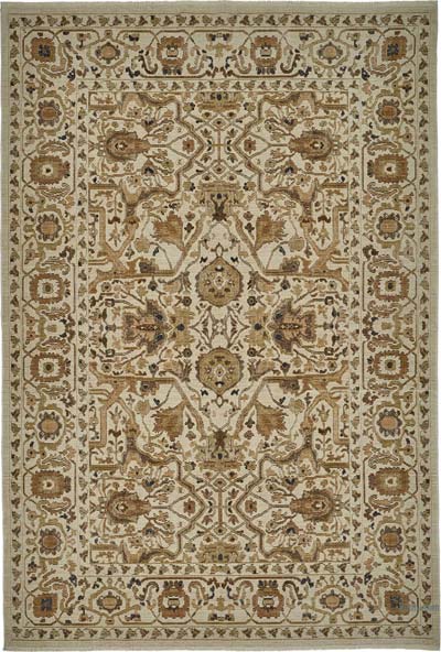 New Hand Knotted Oushak Inspired Rug