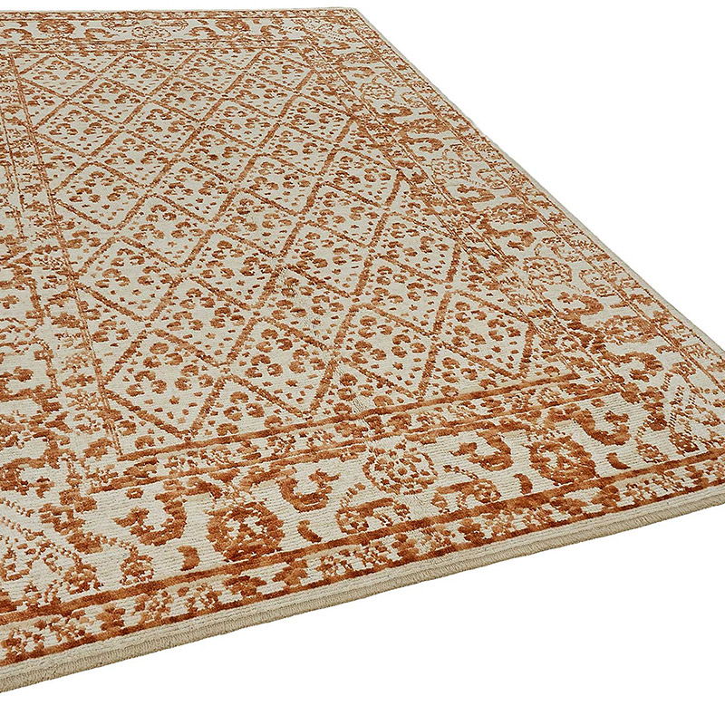 Alfombra Nueva Anudada a Mano de Inspiración Oushak - K0093371