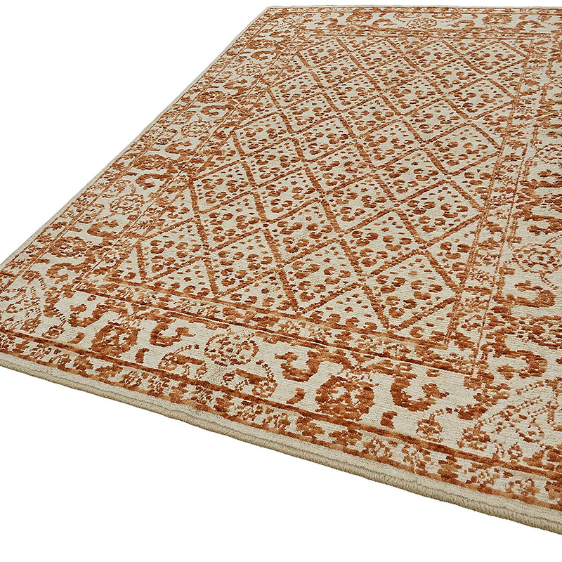 Alfombra Nueva Anudada a Mano de Inspiración Oushak - K0093371