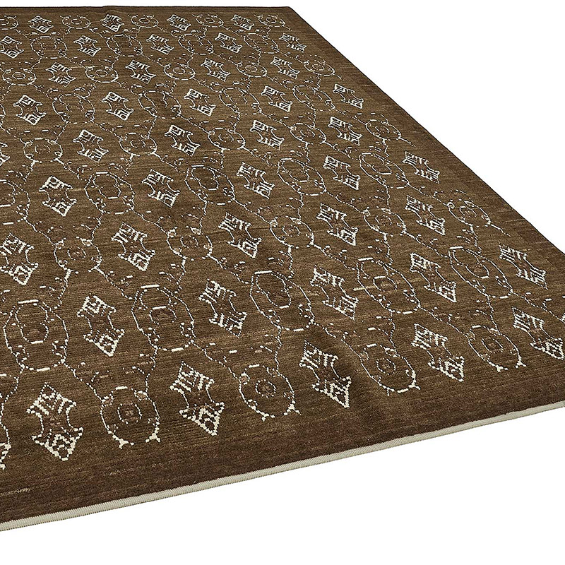 Alfombra Nueva Anudada a Mano de Inspiración Oushak - K0093373