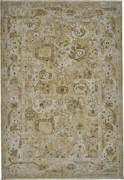 New Hand Knotted Oushak Inspired Rug