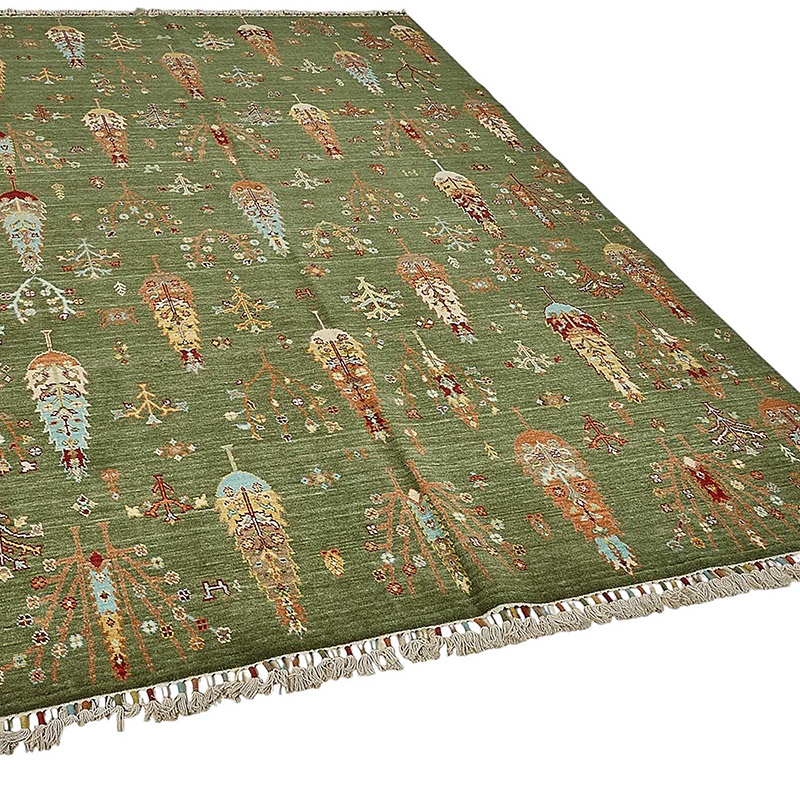 New Hand Knotted Oushak Inspired Rug - K0093378