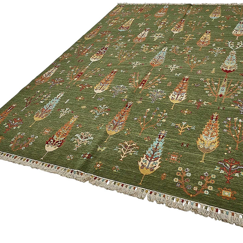 New Hand Knotted Oushak Inspired Rug - K0093378