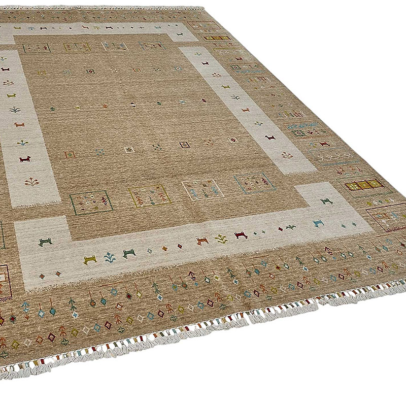 Alfombra Nueva Anudada a Mano de Inspiración Oushak - K0093380