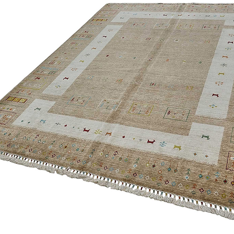 Alfombra Nueva Anudada a Mano de Inspiración Oushak - K0093380