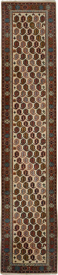 New Hand Knotted Oushak Inspired Runner