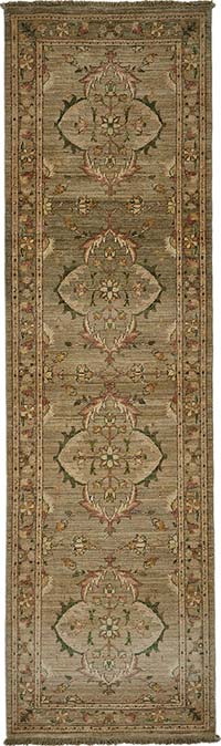 New Hand Knotted Oushak Inspired Runner