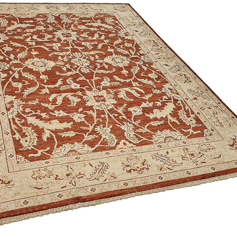 Alfombra Nueva Anudada a Mano de Inspiración Oushak - K0093439