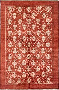 New Hand Knotted Oushak Inspired Rug