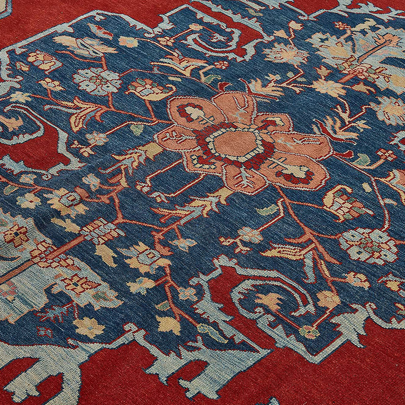 Alfombra Nueva Anudada a Mano de Inspiración Oushak - K0093471
