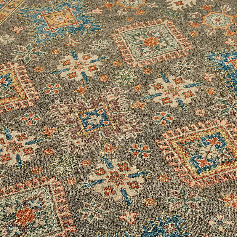 New Hand-Knotted Afghan Rug - 6' 1" x 8' 11" (73" x 107") - K0093474